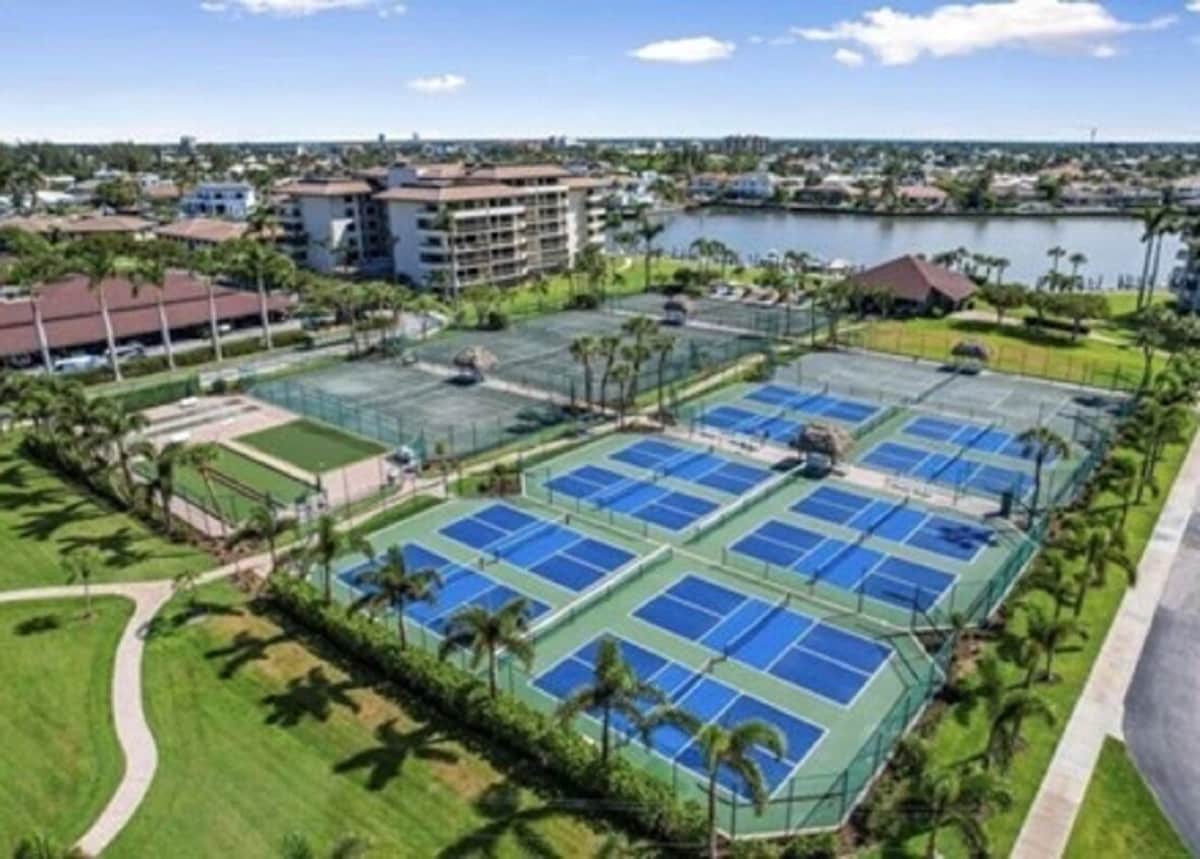 We have 12 pickleball courts and 5 tennis courts.